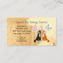 Visitekaartje Pet Sitting Service Afsprakenkaartje