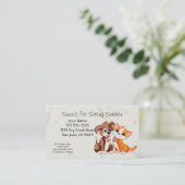 Visitekaartje Pet Sitting Service Afsprakenkaartje (Staand voorkant)