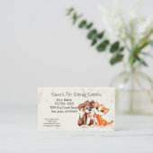 Visitekaartje Pet Sitting Service Afsprakenkaartje (Staand voorkant)