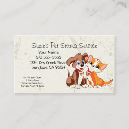Visitekaartje Pet Sitting Service Afsprakenkaartje