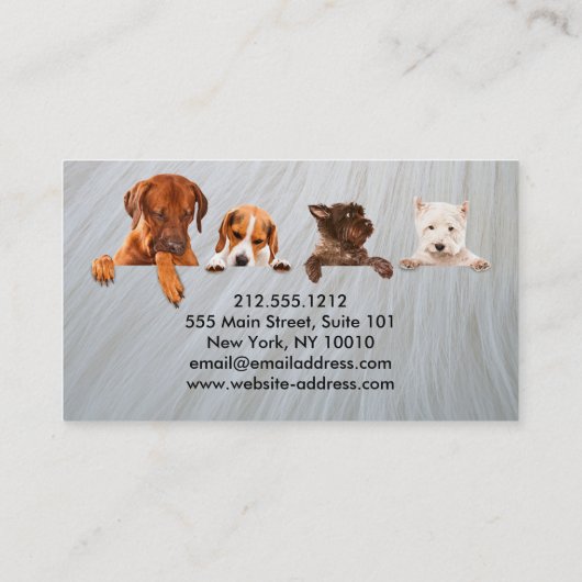 Visitekaartje Pet Sitting Service Klantenkaartje (Achterkant)