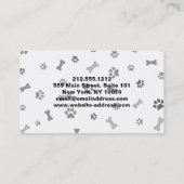 Visitekaartje Pet Sitting Service Klantenkaartje (Achterkant)