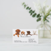 Visitekaartje Pet Sitting Service Klantenkaartje (Staand voorkant)