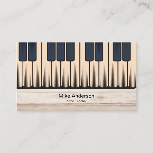 Visitekaartje piano-docent (Voorkant)