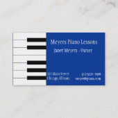 Visitekaartje Piano Keys (Achterkant)
