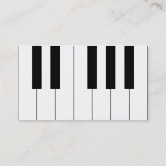 Visitekaartje Piano Keys (Voorkant)