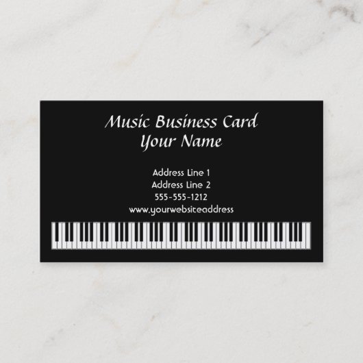 Visitekaartje Piano Keys (Voorkant)