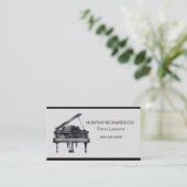 Visitekaartje Piano Lessons (Staand voorkant)
