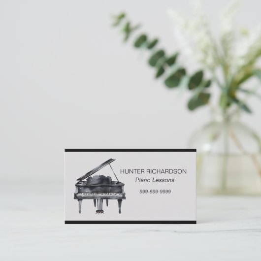 Visitekaartje Piano Lessons (Staand voorkant)
