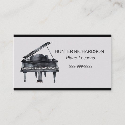 Visitekaartje Piano Lessons (Voorkant)
