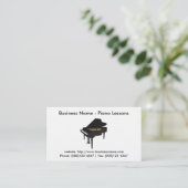 Visitekaartje Piano Lessons: Piano 3D-model (Staand voorkant)