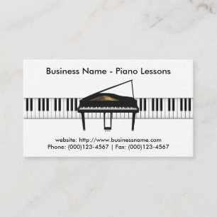 Visitekaartje Piano Lessons: Piano 3D-model