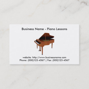 Visitekaartje: Piano Lessons Visitekaartje