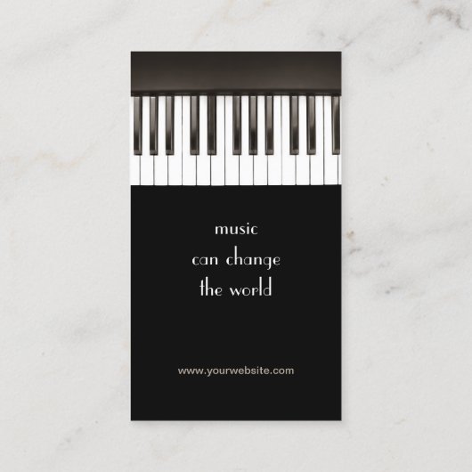 Visitekaartje Piano Music Lessons (Achterkant)