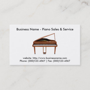 Visitekaartje: Piano Sales & Service Visitekaartje