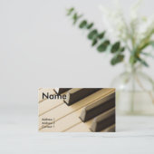 Visitekaartje PIANO-TEACHER Afsprakenkaartje (Staand voorkant)