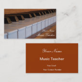 Visitekaartje Piano-toetsenbord (Voorkant / Achterkant)