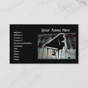 Visitekaartje Pianotoetsenbord en Muzieknoten