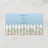 Visitekaartje Picket Fence en Flowers (Achterkant)