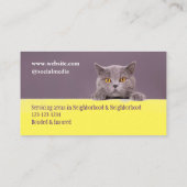 Visitekaartje Piekdog en kat Pet Services (Achterkant)