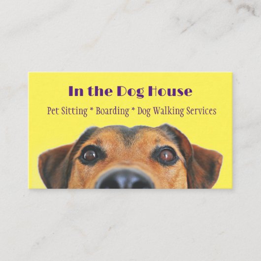 Visitekaartje Piekdog en kat Pet Services (Voorkant)