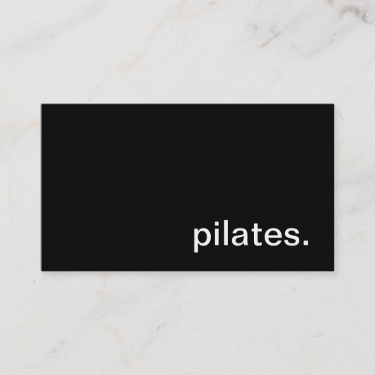 Visitekaartje Pilates (Voorkant)
