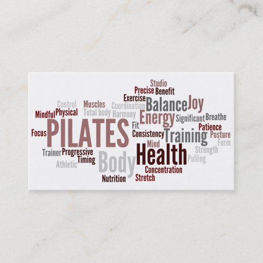 Visitekaartje PILATES Instructor (Voorkant)