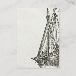 Visitekaartje Pirate Ship Illustration