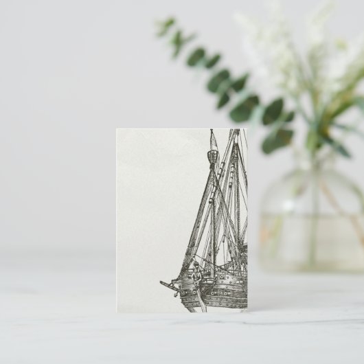 Visitekaartje  Pirate Ship Illustration (Staand voorkant)
