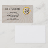 Visitekaartje Plasterer Masonry Worker Trowel Retr (Voorkant / Achterkant)