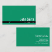 Visitekaartje platte groene zwarte streep (Voorkant / Achterkant)