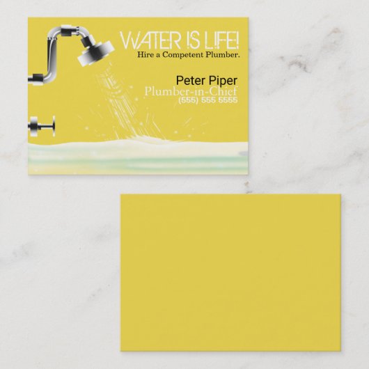 Visitekaartje Plumber Plumbing Service (Voorkant / Achterkant)