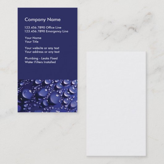 Visitekaartje Plumber Service (Voorkant / Achterkant)