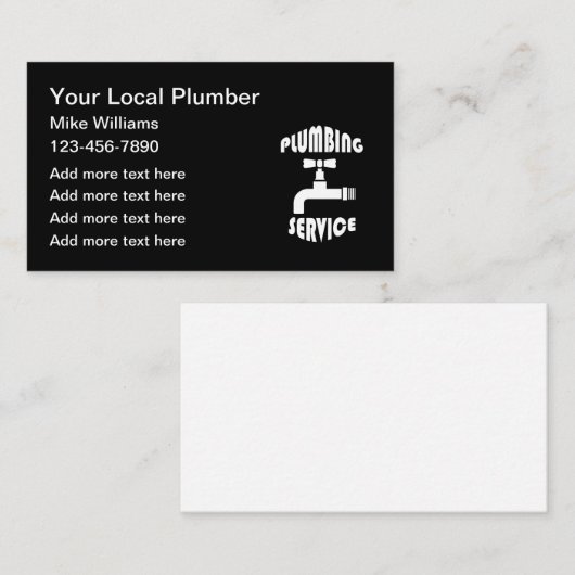 Visitekaartje Plumber Services (Voorkant / Achterkant)