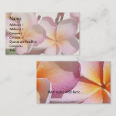 Visitekaartje Plumeria Flowers (Voorkant / Achterkant)