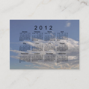 visitekaartje Pocket Calendar 2012