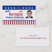 Visitekaartje politieke campagne (stemming) (Voorkant / Achterkant)