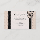 Visitekaartje Polka Dot en Flowers (Achterkant)