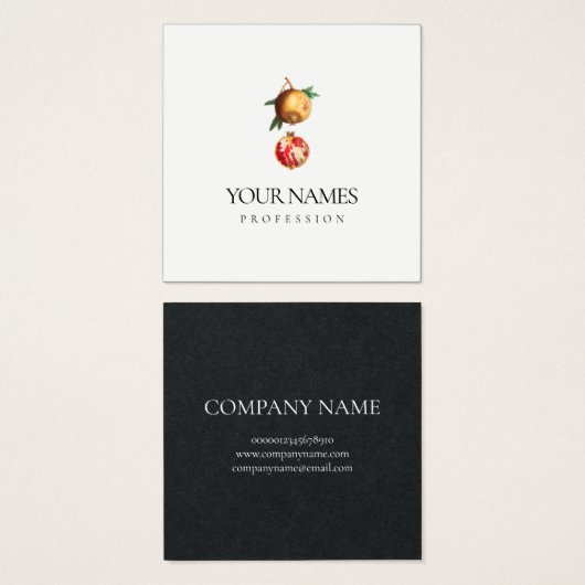 VISITEKAARTJE : POMEGRANAAT (Voorkant /achterkant)