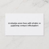 visitekaartje - Pop art. (Achterkant)