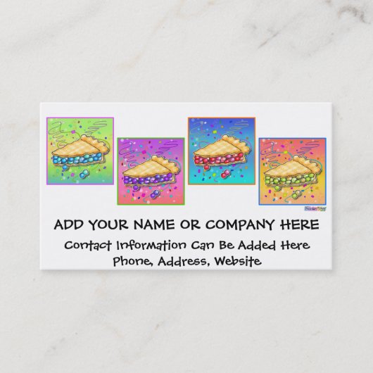 visitekaartje - Pop art. (Voorkant)