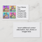 visitekaartje - Pop Art Hot Dog met chips en een D (Voorkant / Achterkant)