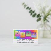 visitekaartje - Pop Art Margaritas (Staand voorkant)