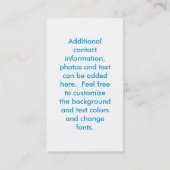 visitekaartje - POP BUTTERFLY (Achterkant)