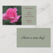 Visitekaartje prachtige roze roze roze (Voorkant / Achterkant)
