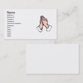 Visitekaartje Prayer Hands (Voorkant / Achterkant)