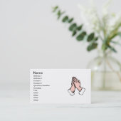 Visitekaartje Prayer Hands (Staand voorkant)