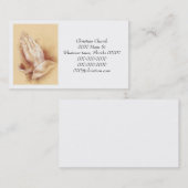 Visitekaartje Praying Hands (Voorkant / Achterkant)