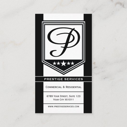 Visitekaartje Prestige (Achterkant)