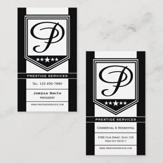Visitekaartje Prestige (Voorkant / Achterkant)